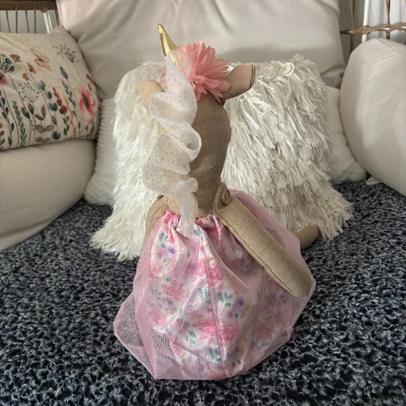 Princess Bedroom Nursery Shelf Sitter 27" Ballerina Unicorn Plush Weighted - Picture 5 of 12